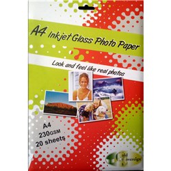 GOLD SOVEREIGN GLOSS PHOTO PAPER A4 230GSM PREMIUM INKJET PACK OF 20