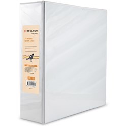 BIBBULMUN INSERT LEVER ARCH BINDER A4 75MM WHITE