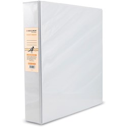 BIBBULMUN INSERT BINDER A4 2D RING 25MM WHITE