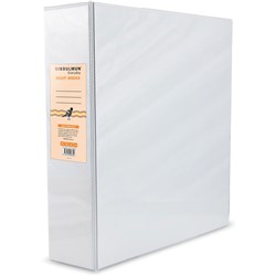 BIBBULMUN INSERT BINDER A4 3D RING 50MM WHITE