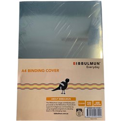 BIBBULMUN BINDING COVERS A4 CLEAR 200 MICRON PACK OF 100